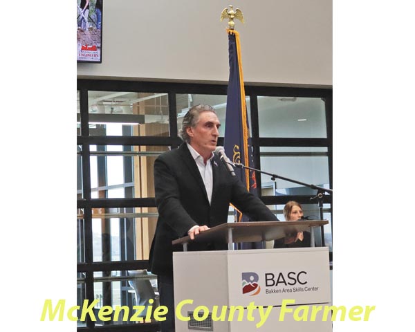Burgum applauds McKenzie County’s vision for the future