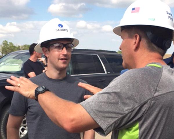 Facebook founder visits oil patch