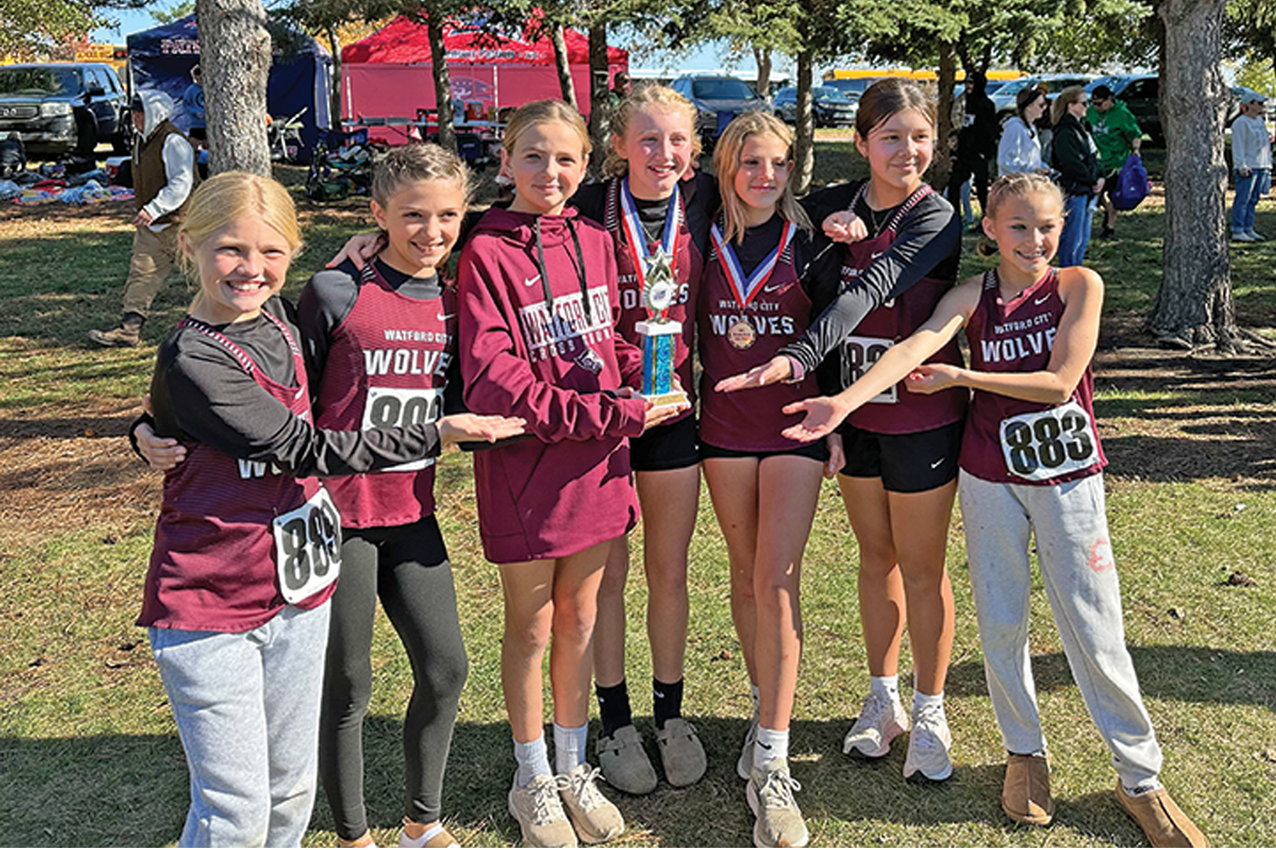 WC Middle School runners line up at championship meet